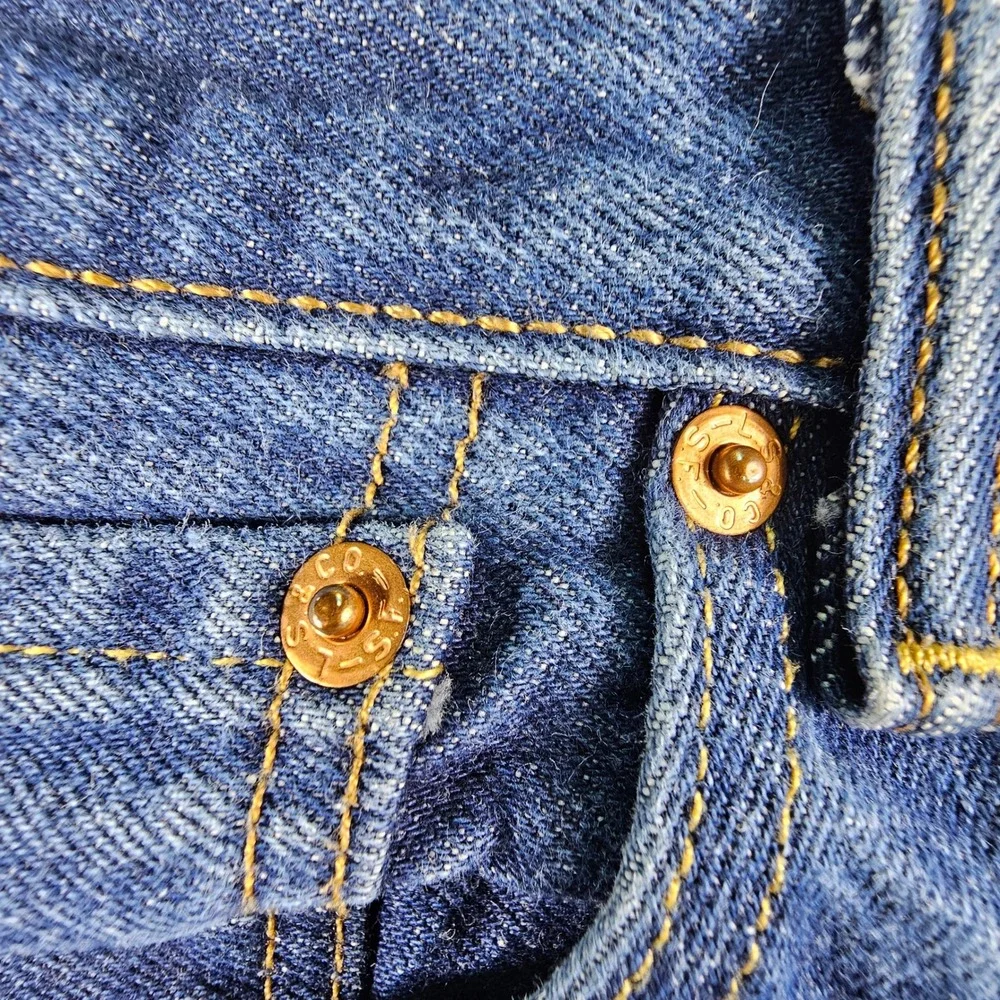 Levi's 501 Original Fit Jeans Men's 32x28 (Tag 34x30) Button‎ Fly Dark Stonewash
